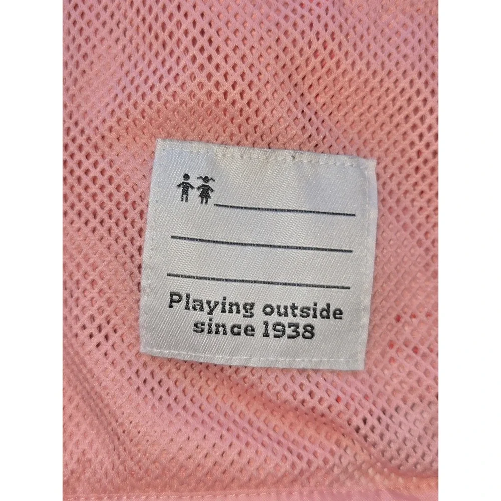 Columbia Girls Omni-Tech Rain Jacket Pink Hooded Waterproof Coat Medium camping